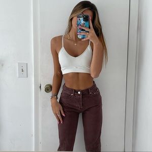 brown mom jeans